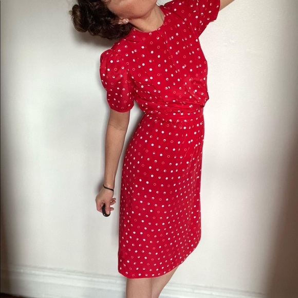 Vintage Petites For Maggy sz 6. Puff sleeves with little shoulder pads. Adorable - Picture 8 of 10